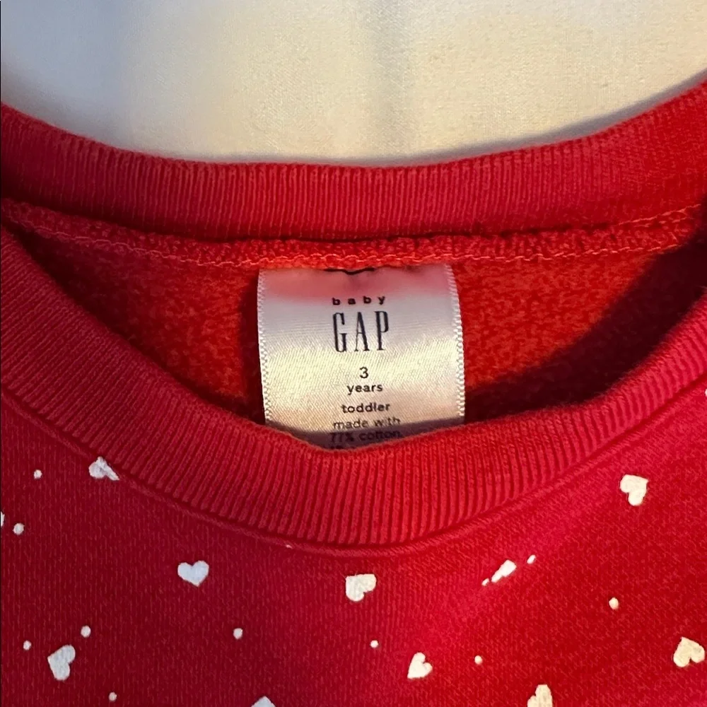 GAP Red Dress with White Heart Accents